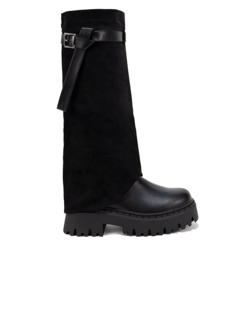 Bottes hautes à revers